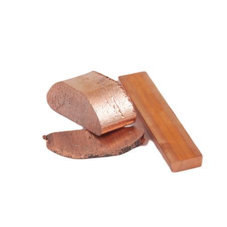 Koperen staaf element CW004A (Cu-ETP - 2.0065) Koperen staaf Cu 99,9% gegoten